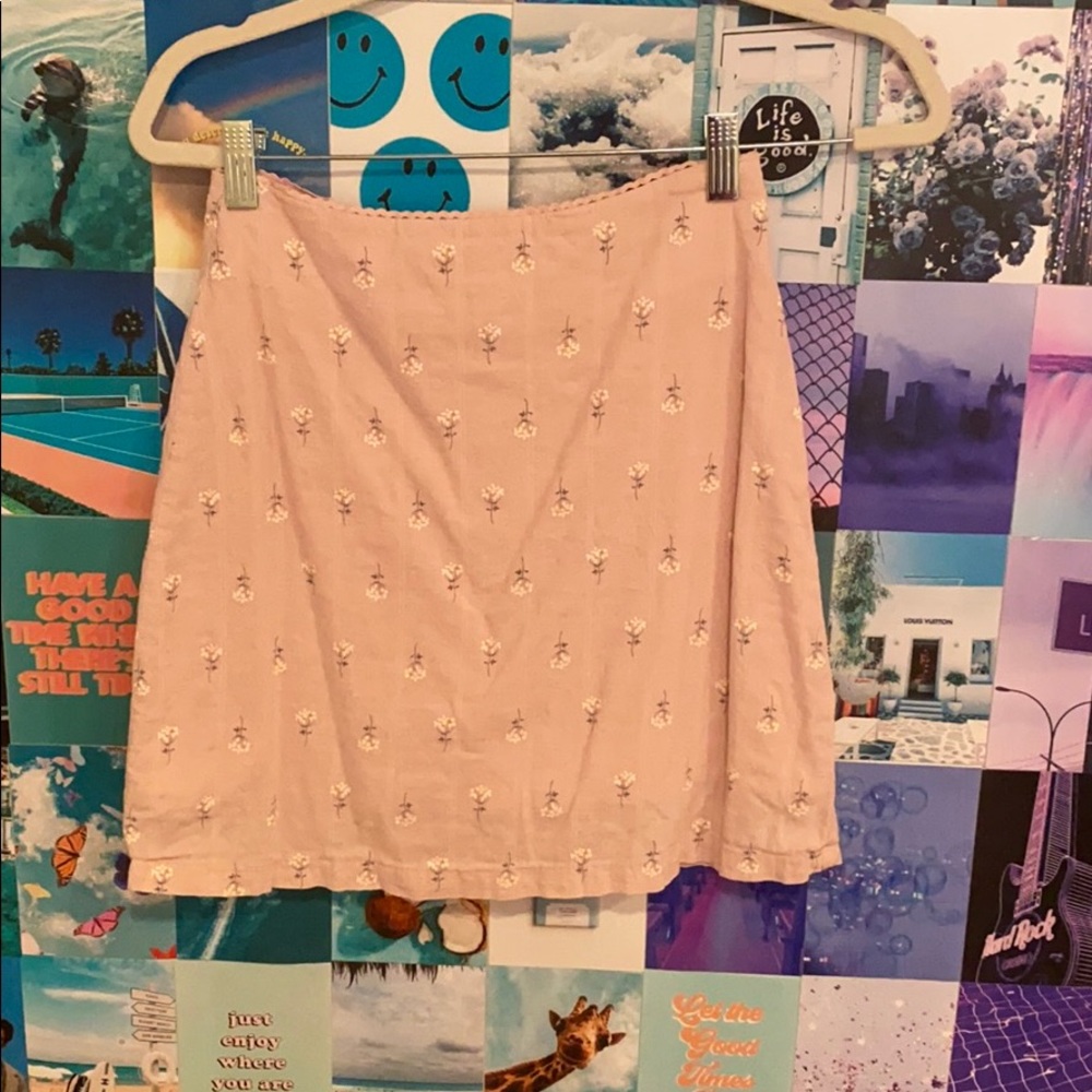 Brandy Melville John Galt Pink Mini Skirt